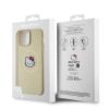 Apple iPhone 15 Pro Max Kılıf Hello Kitty Orjinal Lisanslı Magsafe Şarj Özellikli Kitty Head Deri Kapak resmi