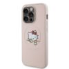 Apple iPhone 15 Pro Kılıf Hello Kitty Orjinal Lisanslı Magsafe Şarj Özellikli Baskı Logolu Uyuyan Kitty Deri Kapak resmi