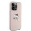 Apple iPhone 15 Pro Kılıf Hello Kitty Orjinal Lisanslı Magsafe Şarj Özellikli Baskı Logolu Uyuyan Kitty Deri Kapak resmi
