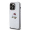 Apple iPhone 15 Pro Kılıf Hello Kitty Orjinal Lisanslı Magsafe Şarj Özellikli Baskı Logolu Uyuyan Kitty Deri Kapak resmi