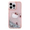 Apple iPhone 15 Pro Max Kılıf Hello Kitty Orjinal Lisanslı İkonik Sıvılı Glitter Kapak resmi