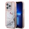 Apple iPhone 15 Pro Kılıf Hello Kitty Orjinal Lisanslı İkonik Sıvılı Glitter Kapak resmi